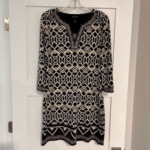 White House Black Market Geometric Shift Dress -- M